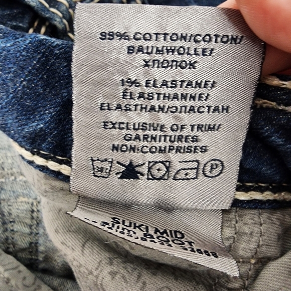 Silver Jeans Suki Mid Rise Slim Bootcut Dark Wash Size 36W/33L Rodeo Festival - Picture 16 of 16